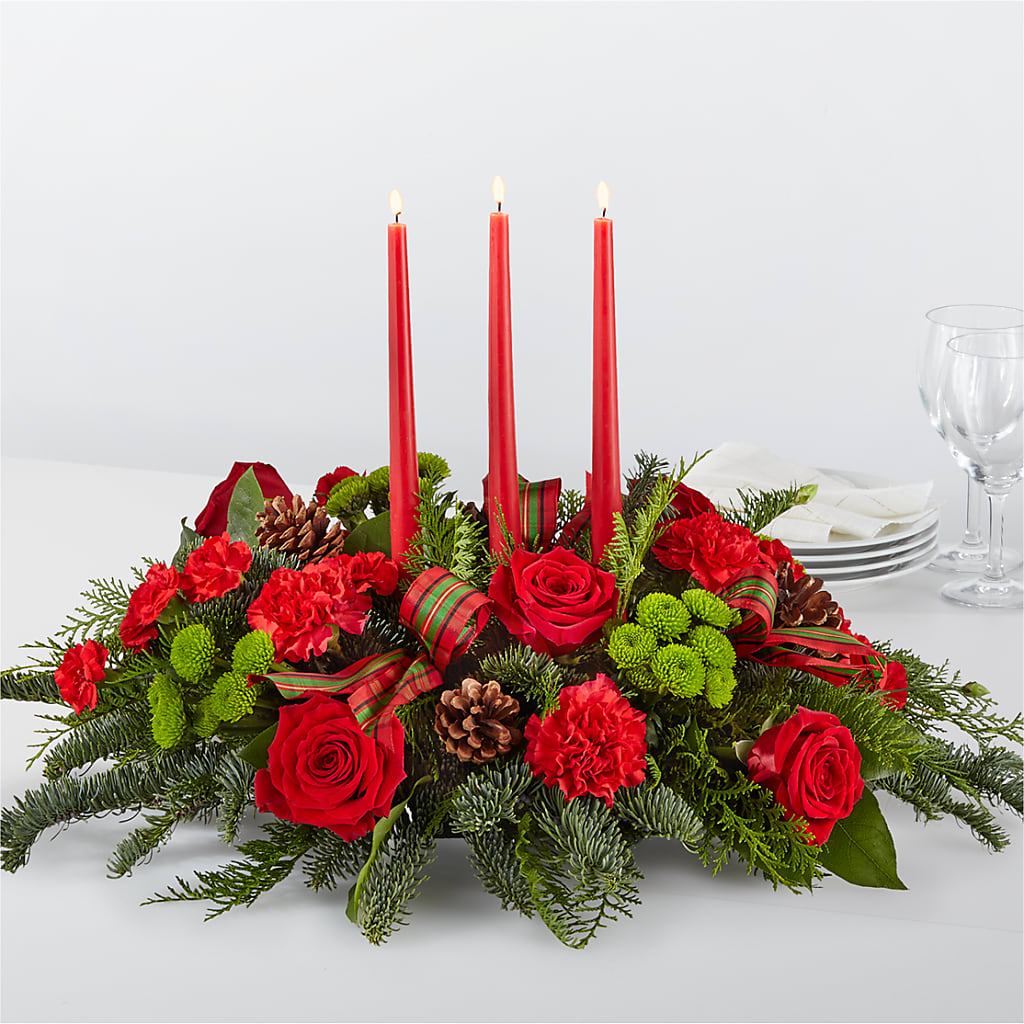 By the Candlelight Centerpiece – Everbloom Flowers Llc, Aurora OH