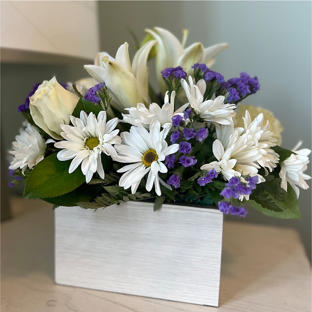 Beyond Blue Box Bouquet – Everbloom Flowers Llc, Aurora OH