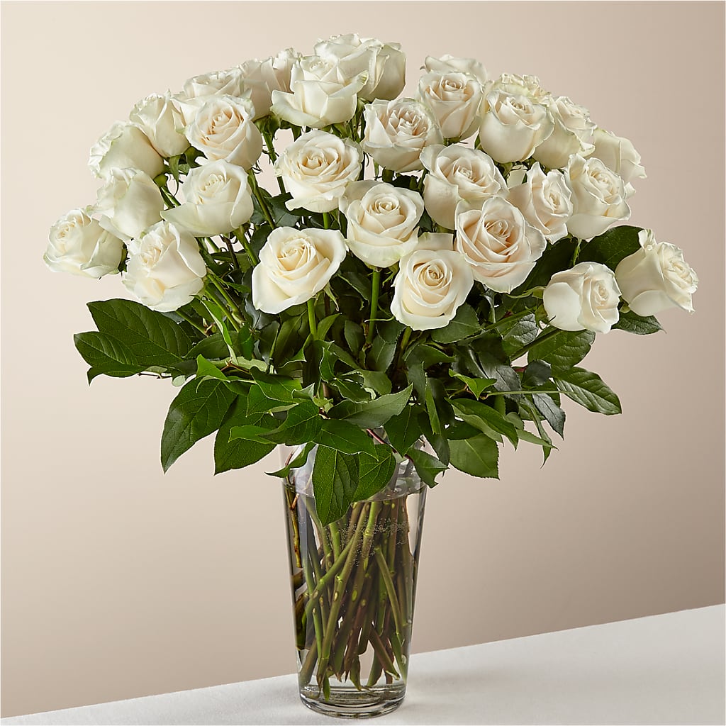 Long Stem White Rose Bouquet – Everbloom Flowers Llc, Aurora OH