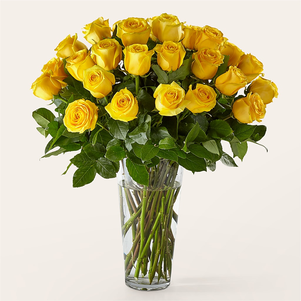 Long Stem Yellow Rose Bouquet – Everbloom Flowers Llc, Aurora OH