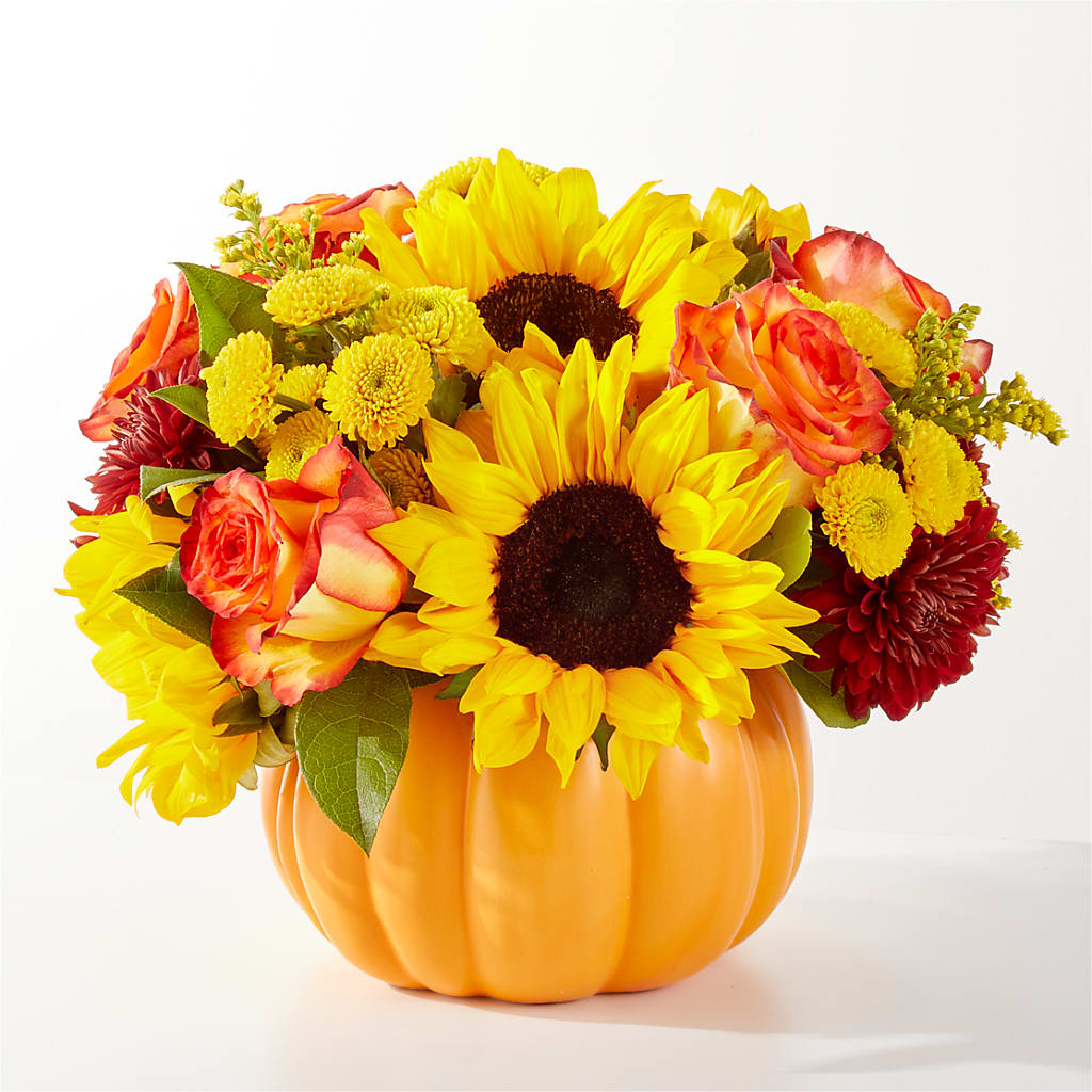 Golden Gourd Pumpkin Bouquet – Everbloom Flowers Llc, Aurora OH