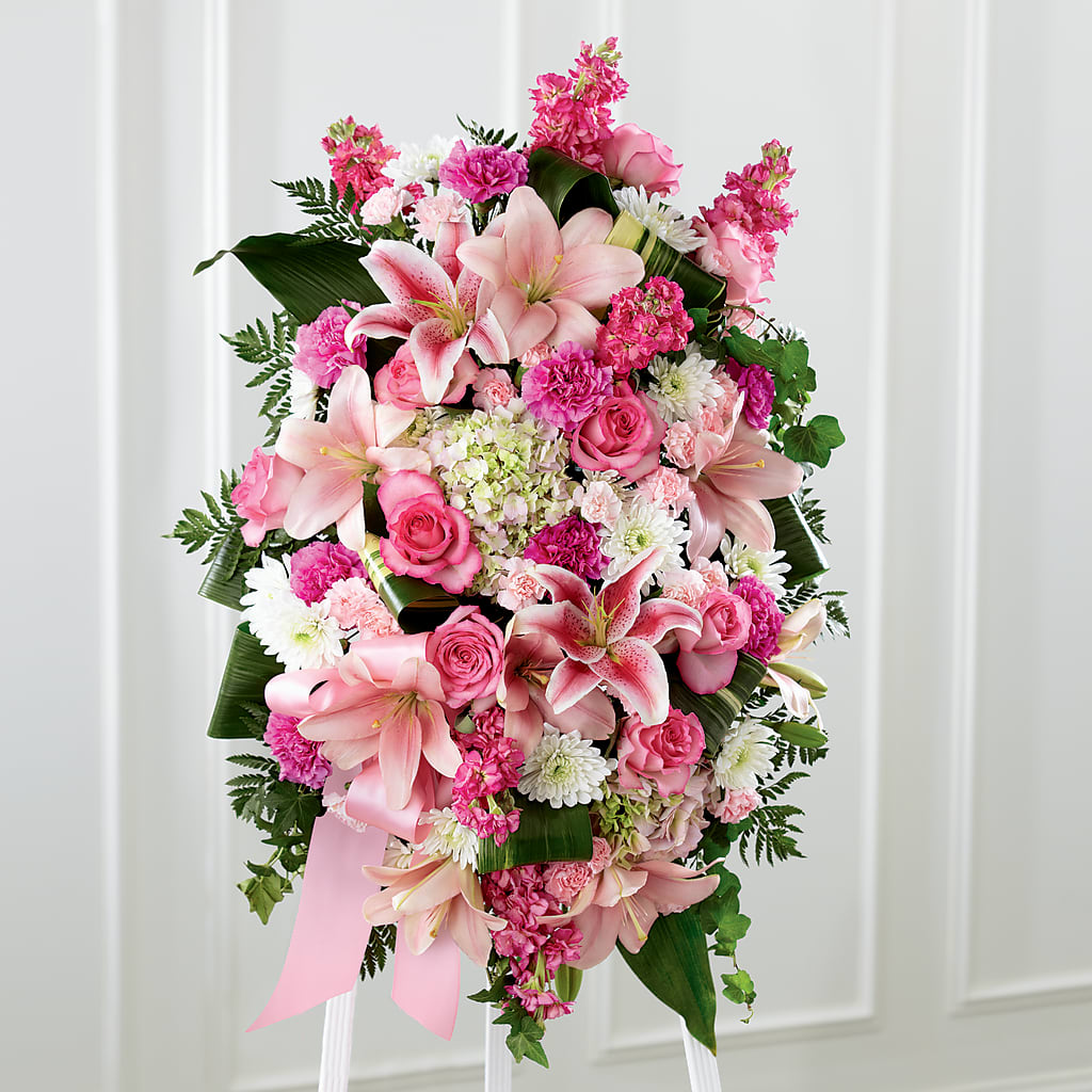 Comforting Standing Spray – Everbloom Flowers Llc, Aurora OH