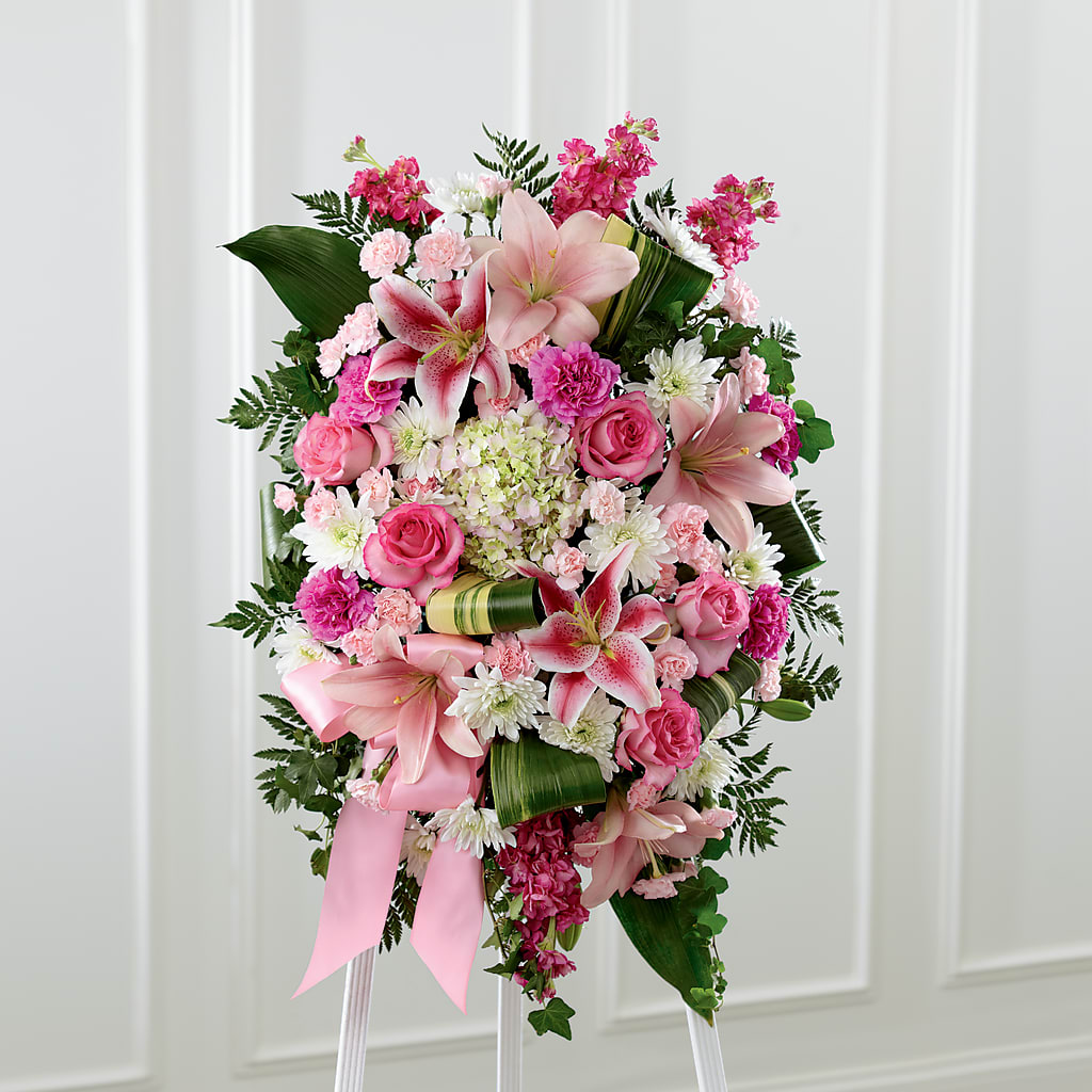 Comforting Standing Spray – Everbloom Flowers Llc, Aurora OH