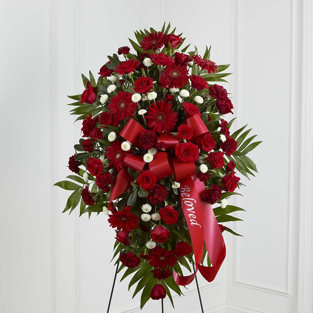 Treasured Memories Standing Spray – Everbloom Flowers Llc, Aurora OH