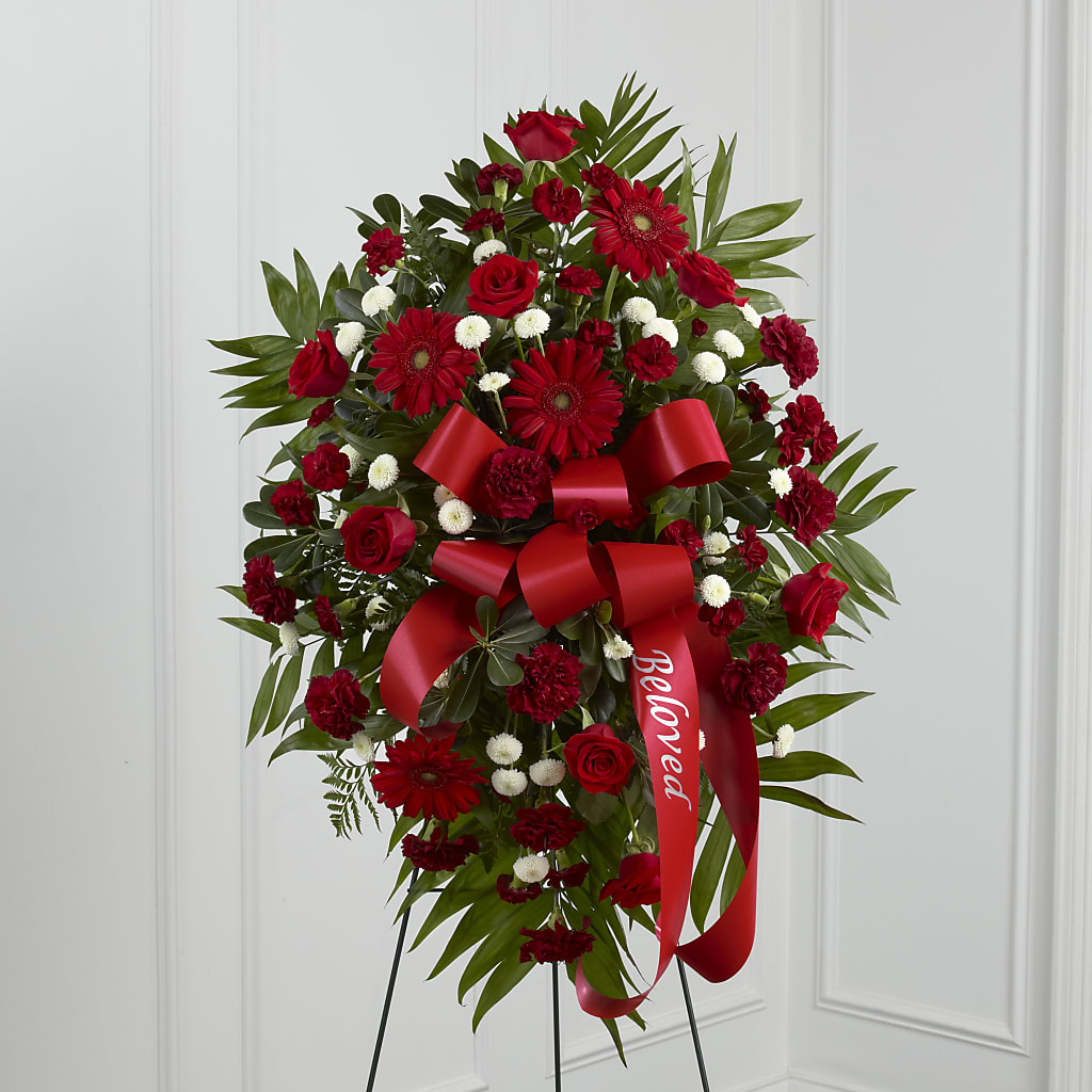 Treasured Memories Standing Spray – Everbloom Flowers Llc, Aurora OH