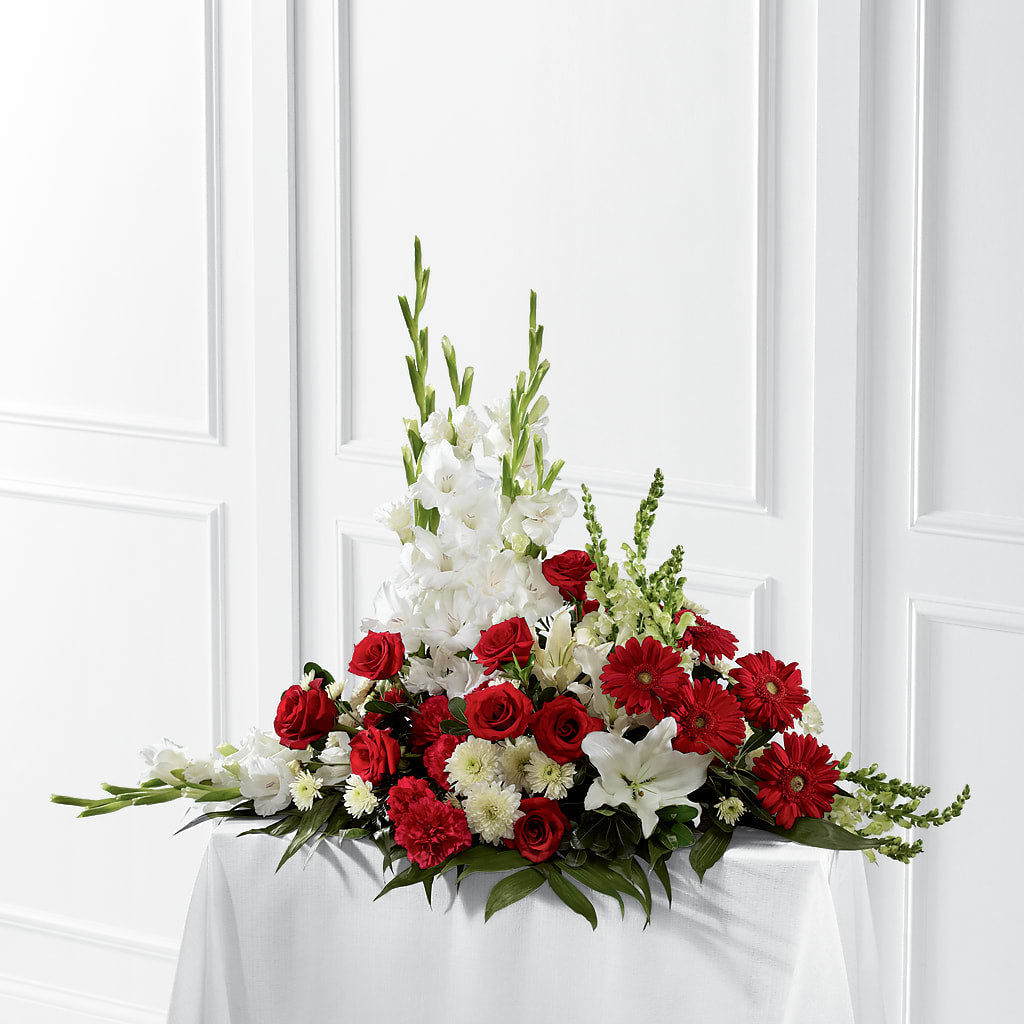 Crimson & White Arrangement – Everbloom Flowers Llc, Aurora OH