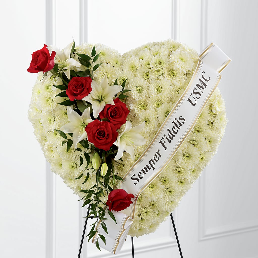 Heartfelt Hero Standing Heart – Everbloom Flowers Llc, Aurora OH