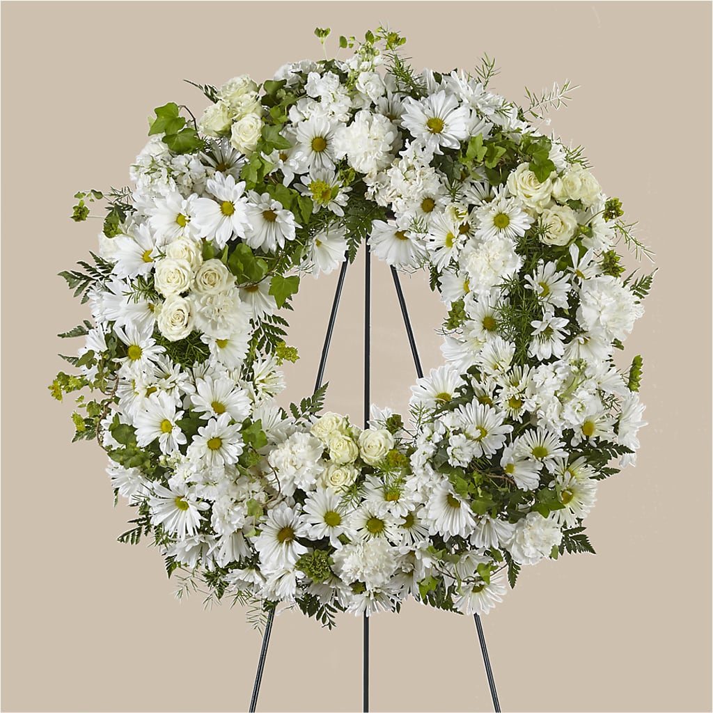 Faithful Wishes Wreath – Everbloom Flowers Llc, Aurora OH