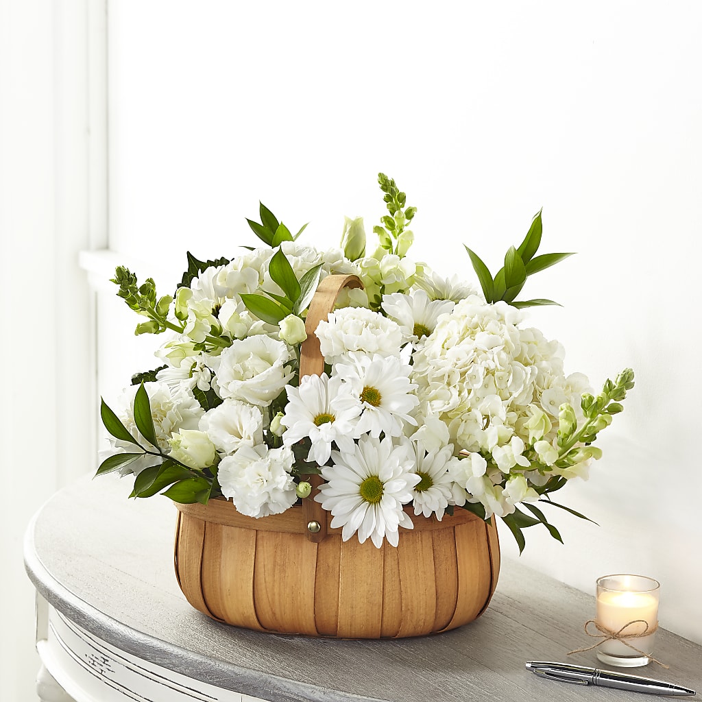 Pure Ivory Basket – Everbloom Flowers Llc, Aurora OH