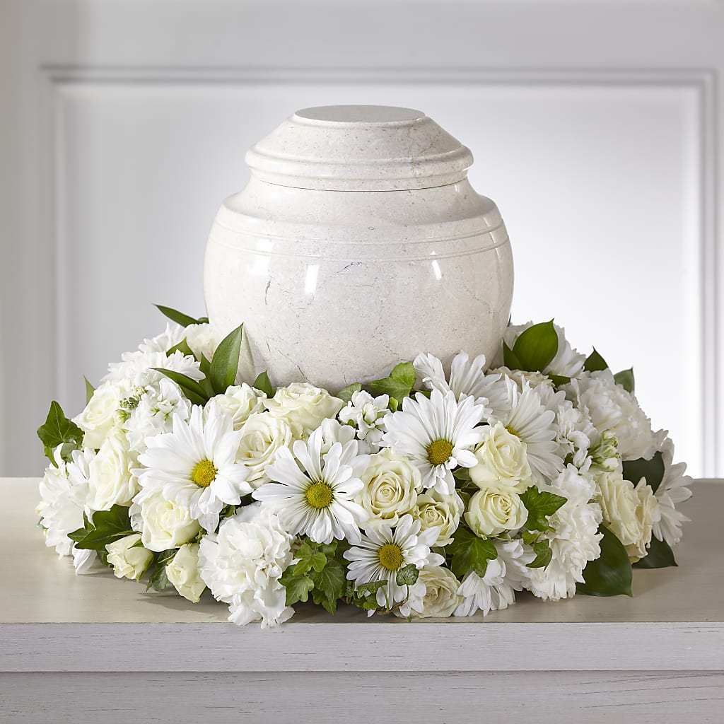 Ivory Gardens Cremation Adornment – Everbloom Flowers Llc, Aurora OH