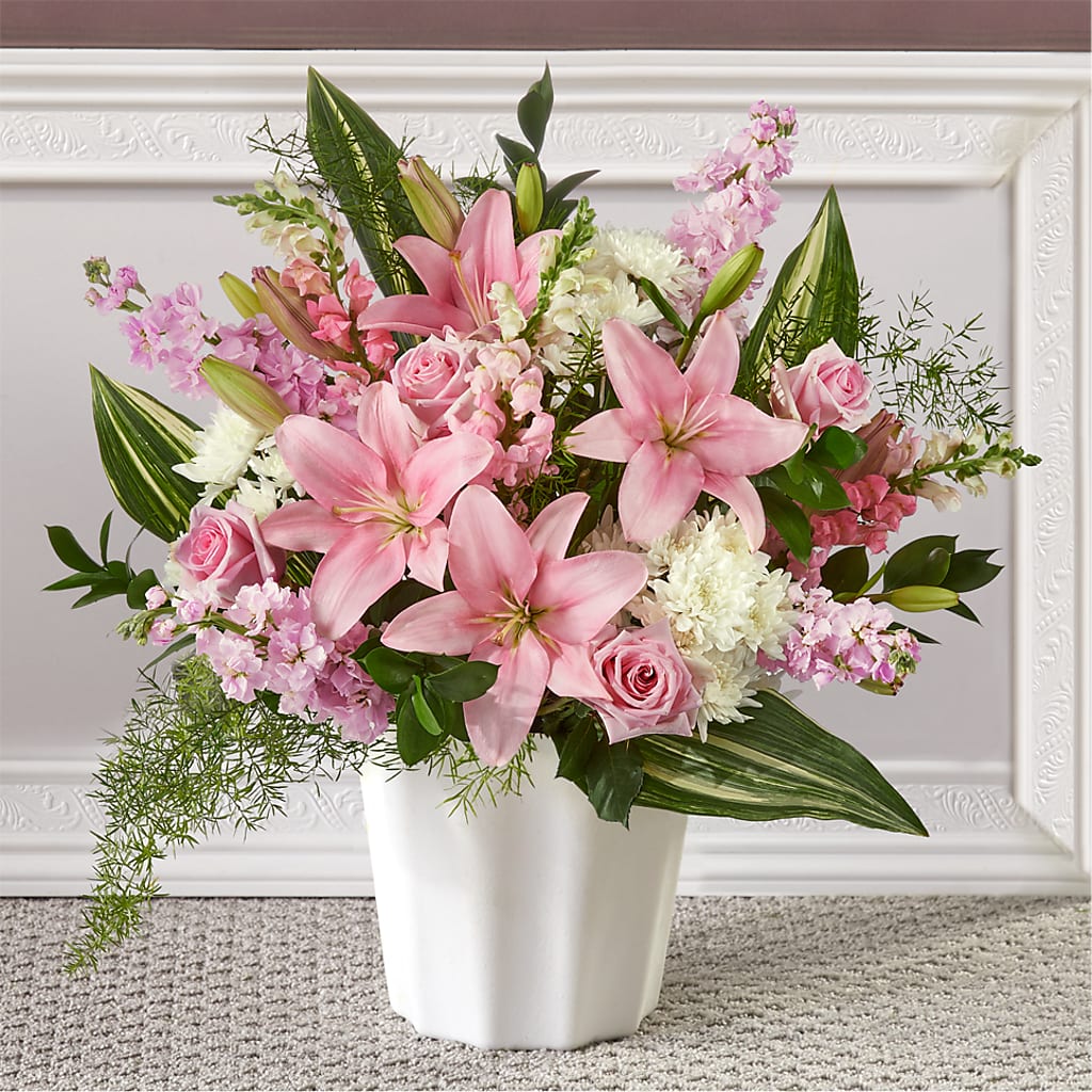Simply Serene Floor Basket – Everbloom Flowers Llc, Aurora OH