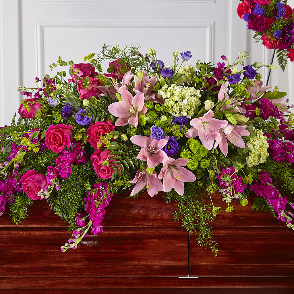 Radiant Tribute Casket Spray – Everbloom Flowers Llc, Aurora OH