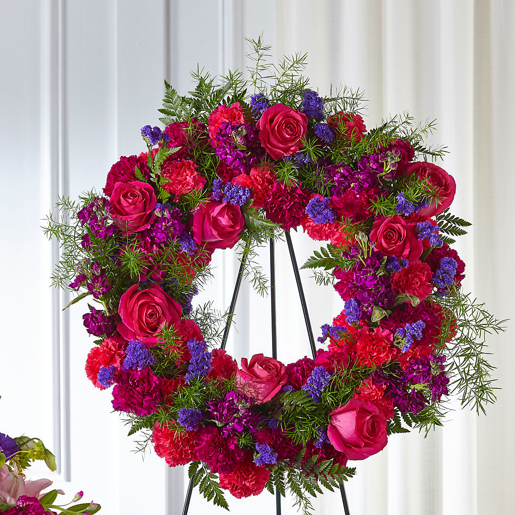 Calming Colors Wreath – Everbloom Flowers Llc, Aurora OH