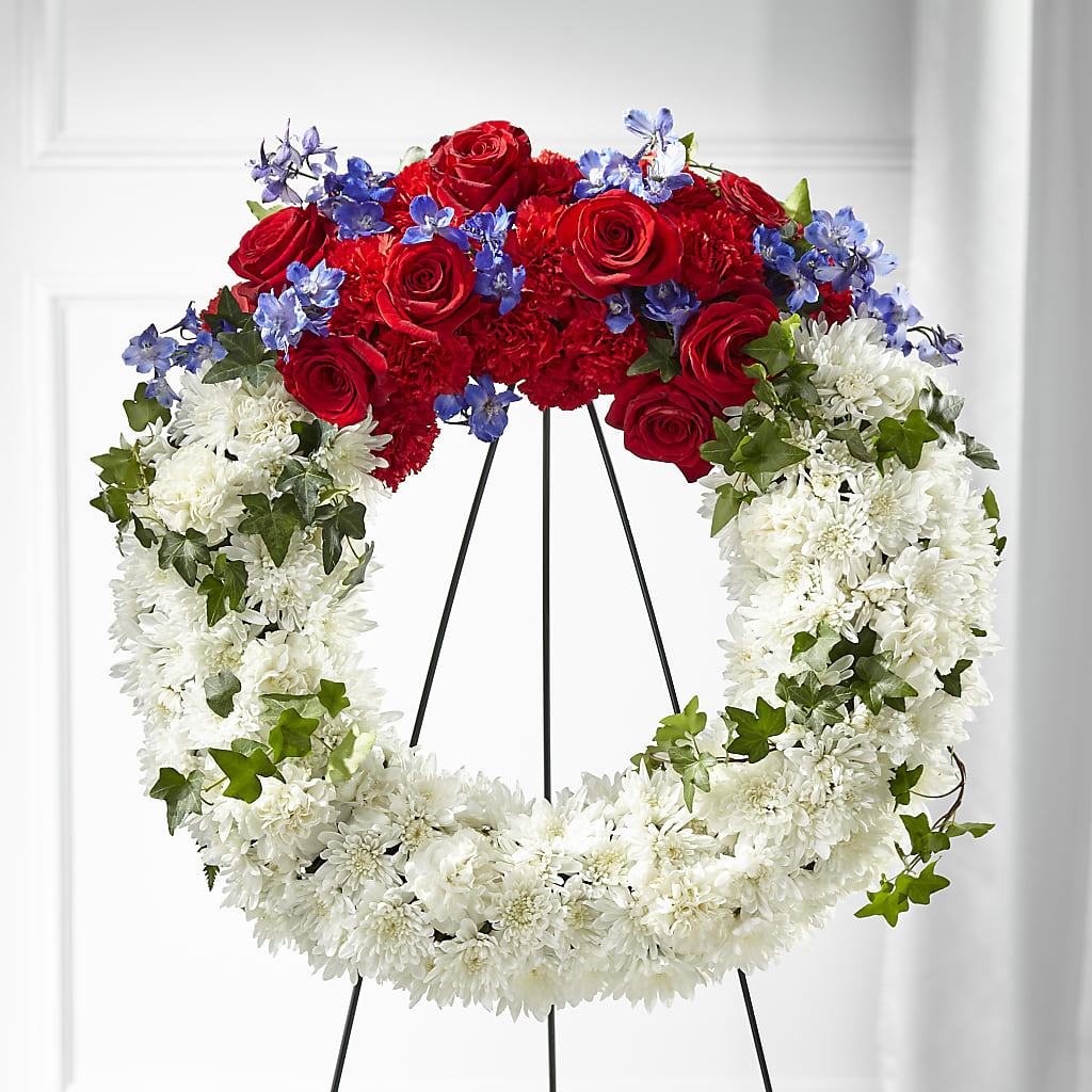 Patriotic Passion Wreath – Everbloom Flowers Llc, Aurora OH