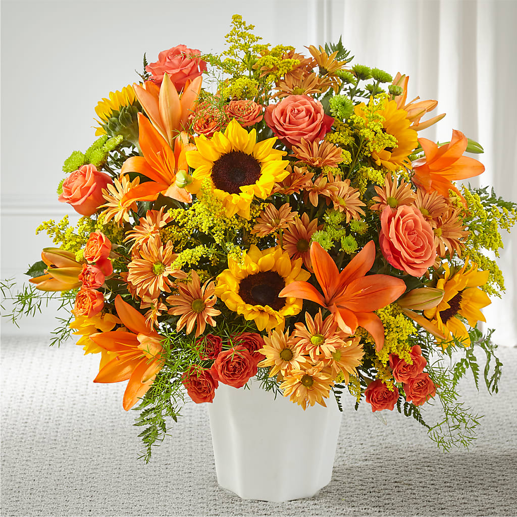 Harvest Thoughts Floor Basket – Everbloom Flowers Llc, Aurora OH