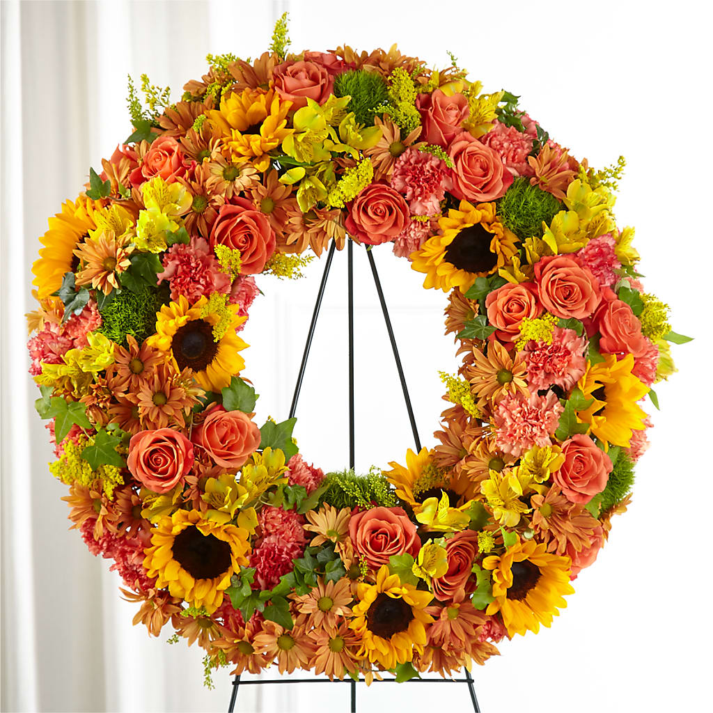 Autumnal Memories Wreath (Standard) – Everbloom Flowers Llc, Aurora OH