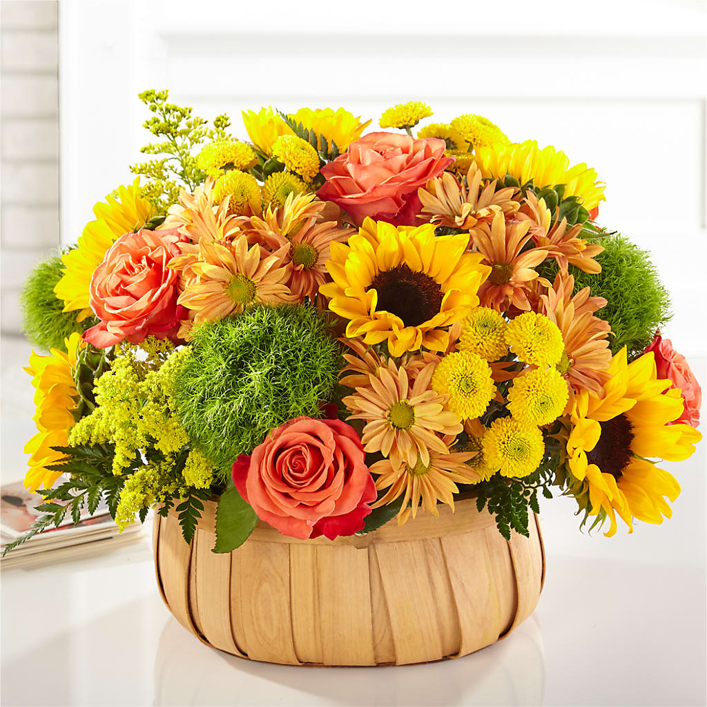 Harvest Sunflower Basket – Everbloom Flowers Llc, Aurora OH