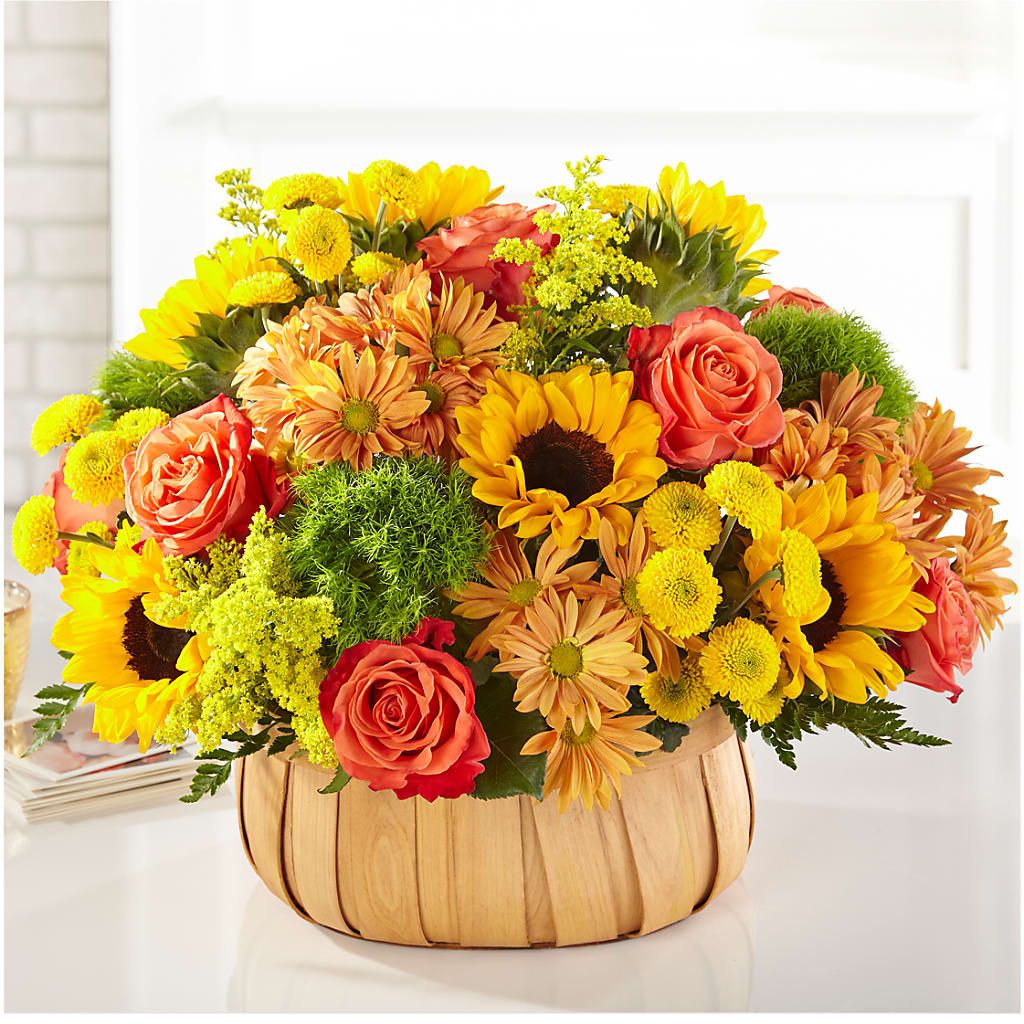Harvest Sunflower Basket – Everbloom Flowers Llc, Aurora OH