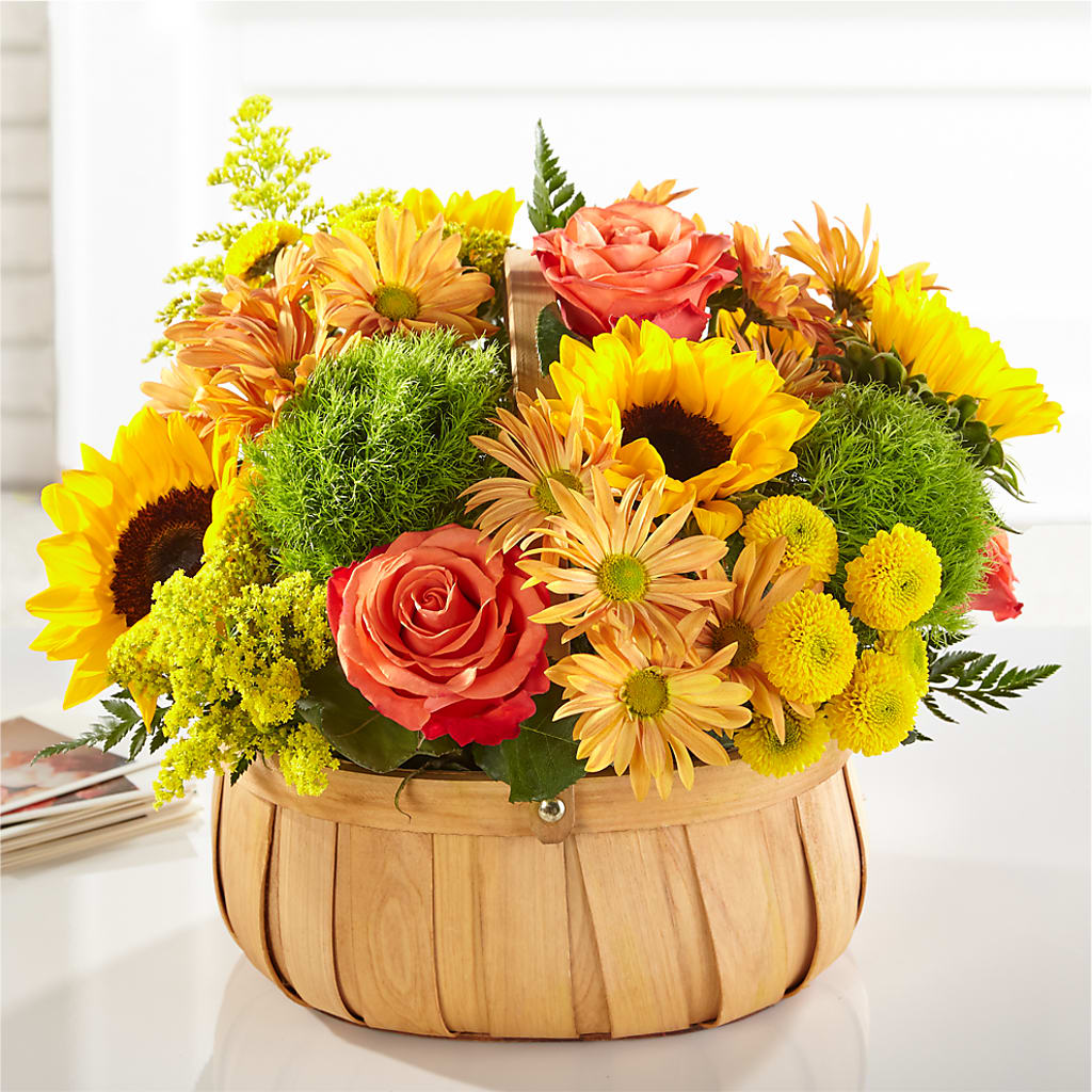 Harvest Sunflower Basket – Everbloom Flowers Llc, Aurora OH