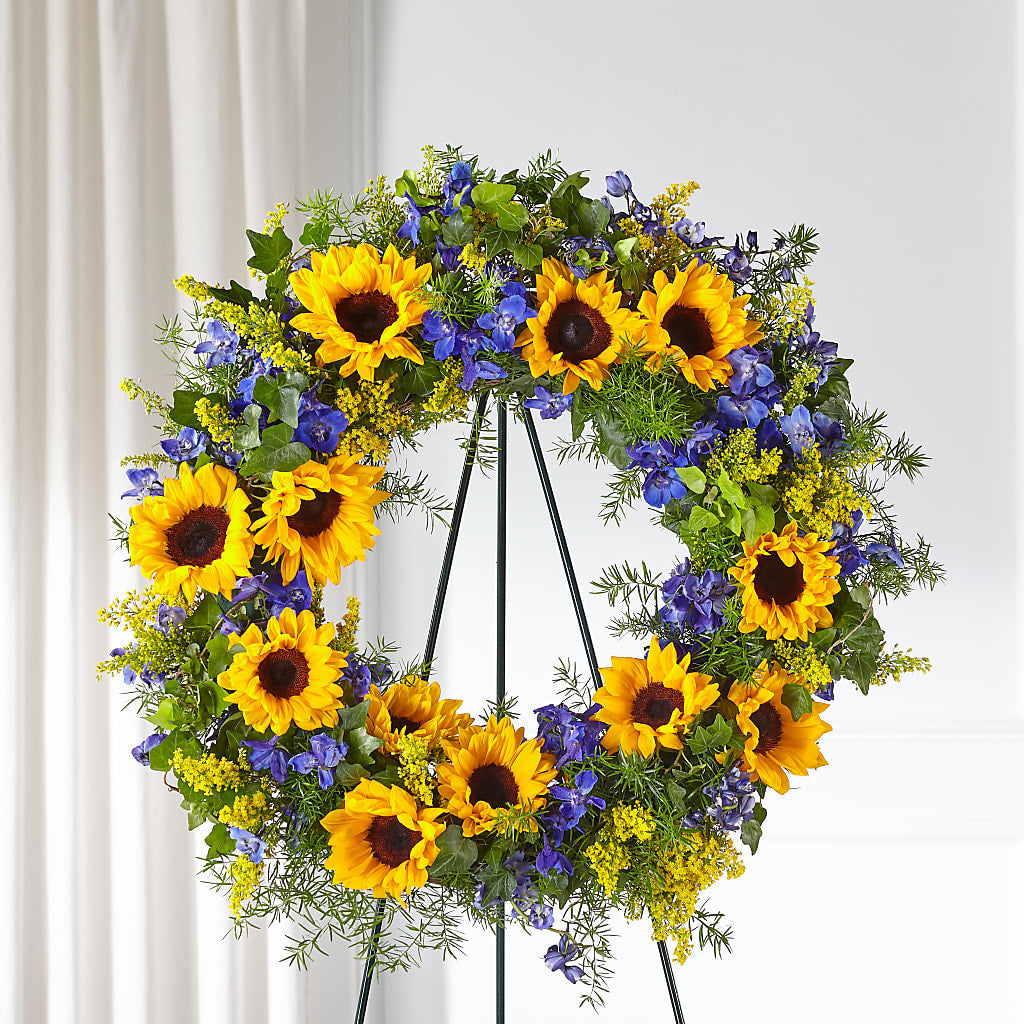 Bright Rays Wreath – Everbloom Flowers Llc, Aurora OH