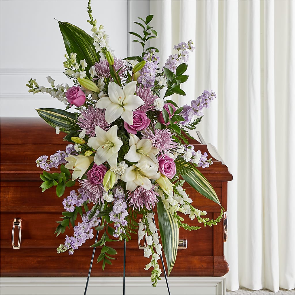 Grateful Hearts Standing Spray – Everbloom Flowers Llc, Aurora OH