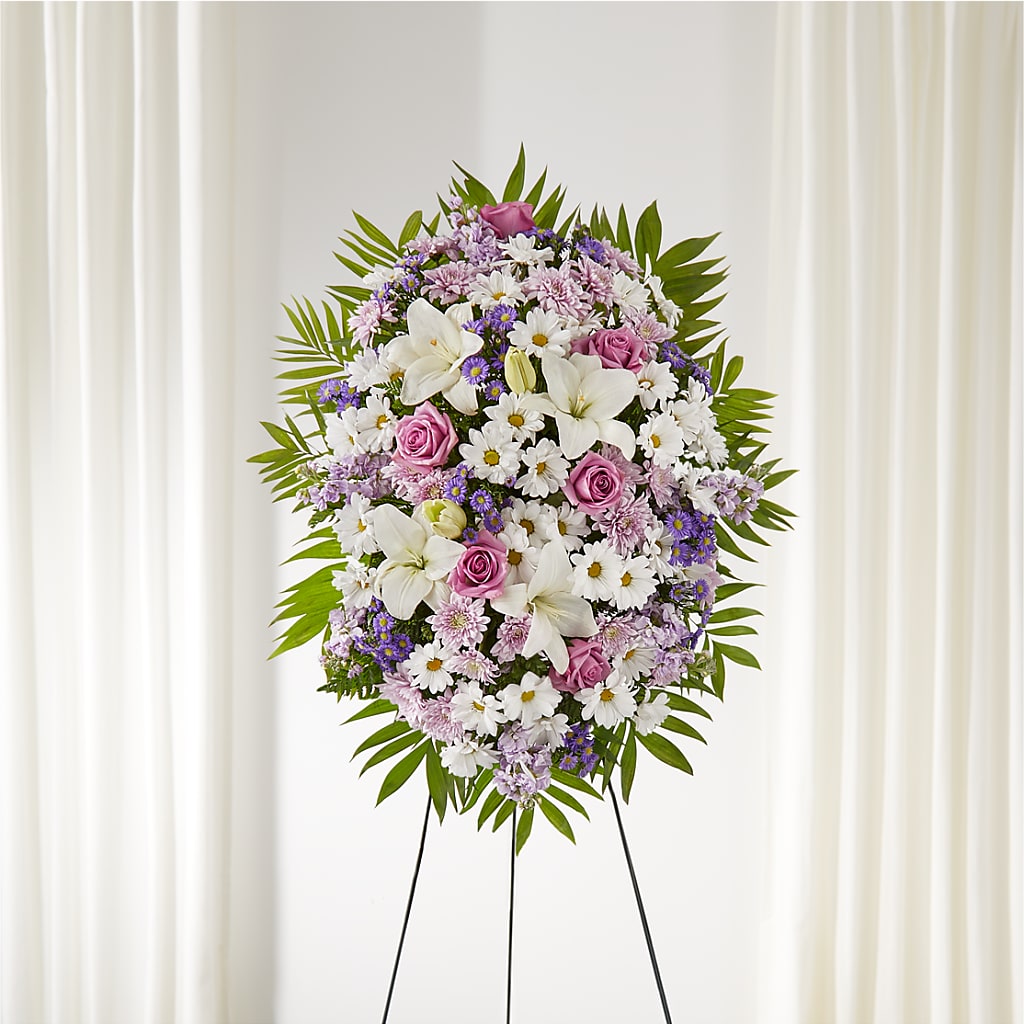 Surrounded by Love Standing Spray – Everbloom Flowers Llc, Aurora OH