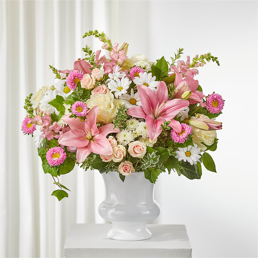 Empathetic Blooms Urn Arrangement – Everbloom Flowers Llc, Aurora OH
