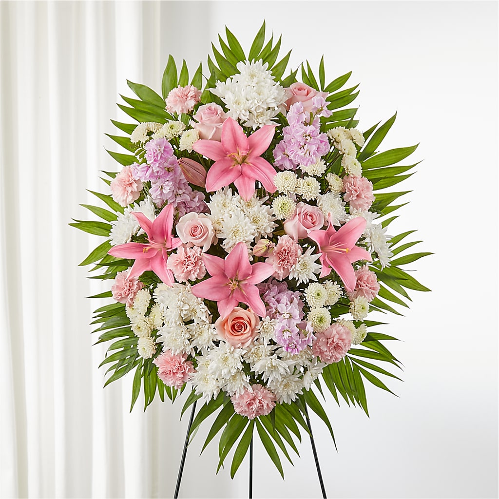 Offering Solace Standing Spray – Everbloom Flowers Llc, Aurora OH