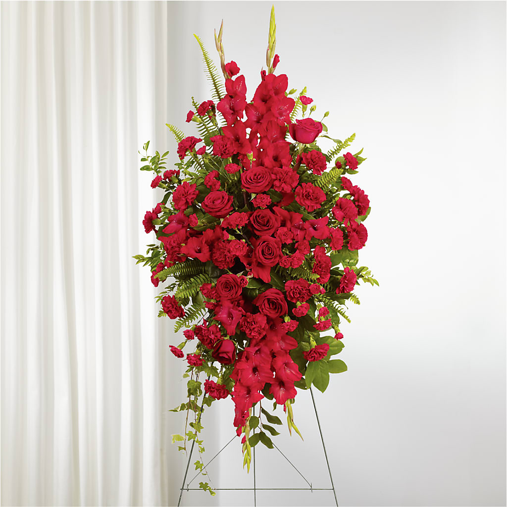 From the Heart Standing Spray – Everbloom Flowers Llc, Aurora OH