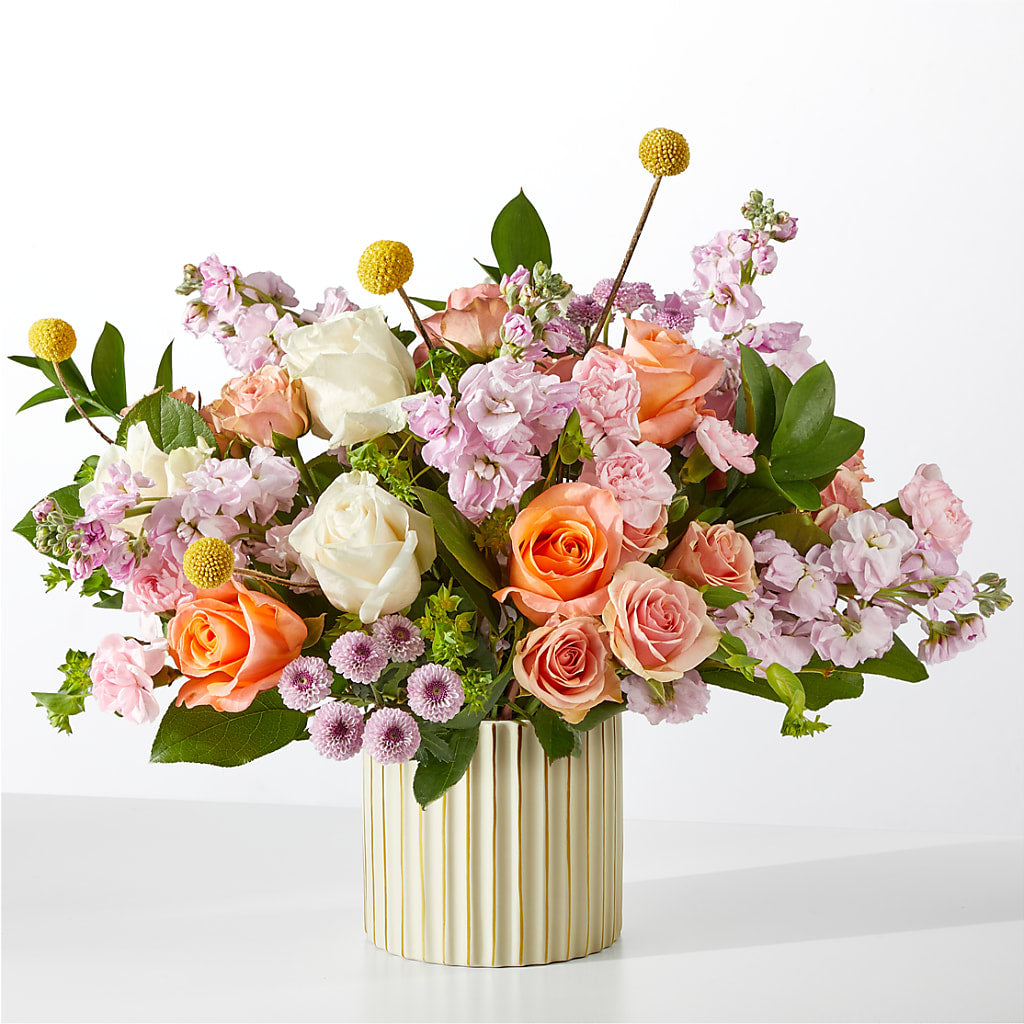 French Market Bouquet with Ivory Vase – Everbloom Flowers Llc, Aurora OH