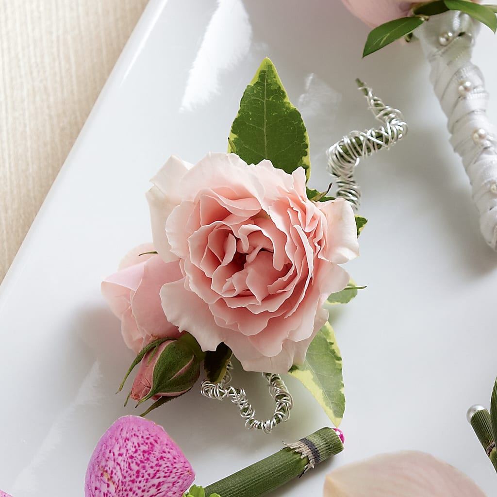 Pink Spray Rose Boutonniere – Everbloom Flowers Llc, Aurora OH