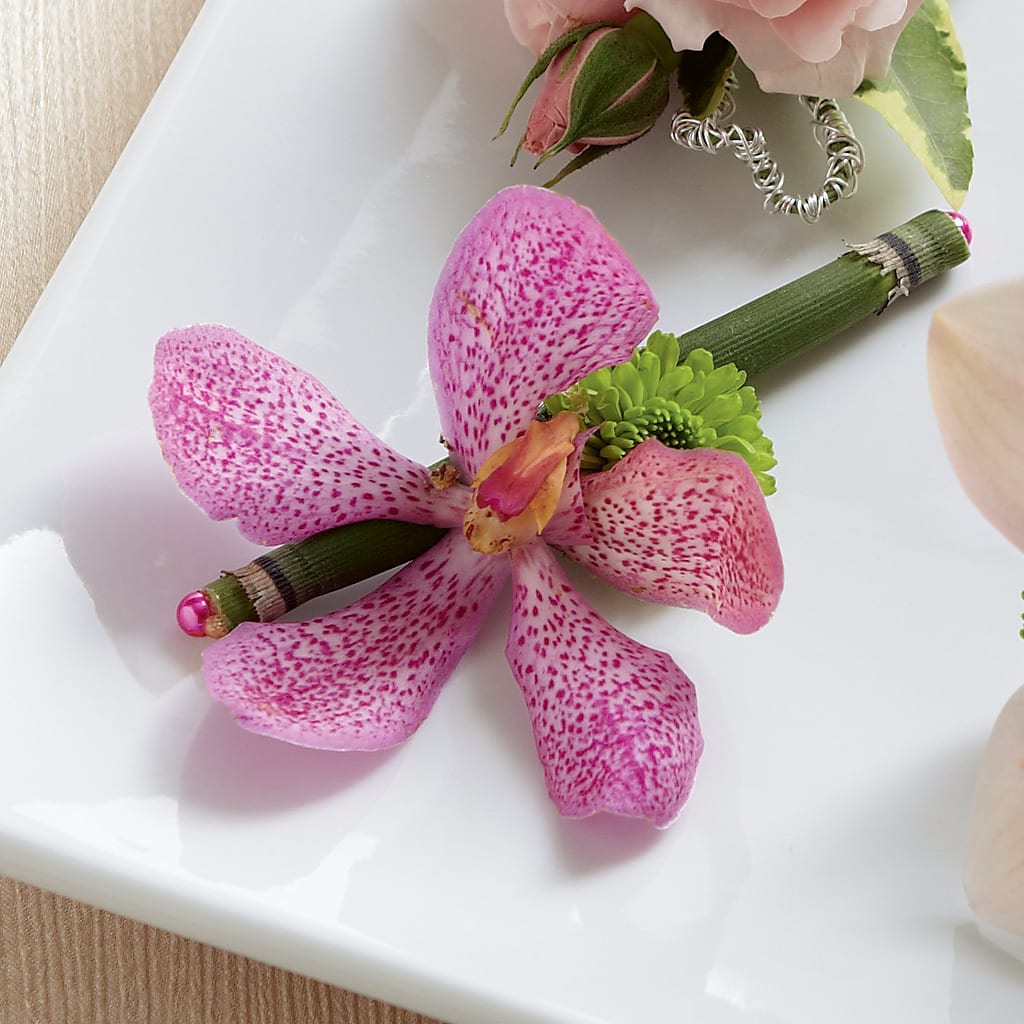 Pink Mokara Boutonniere – Everbloom Flowers Llc, Aurora OH