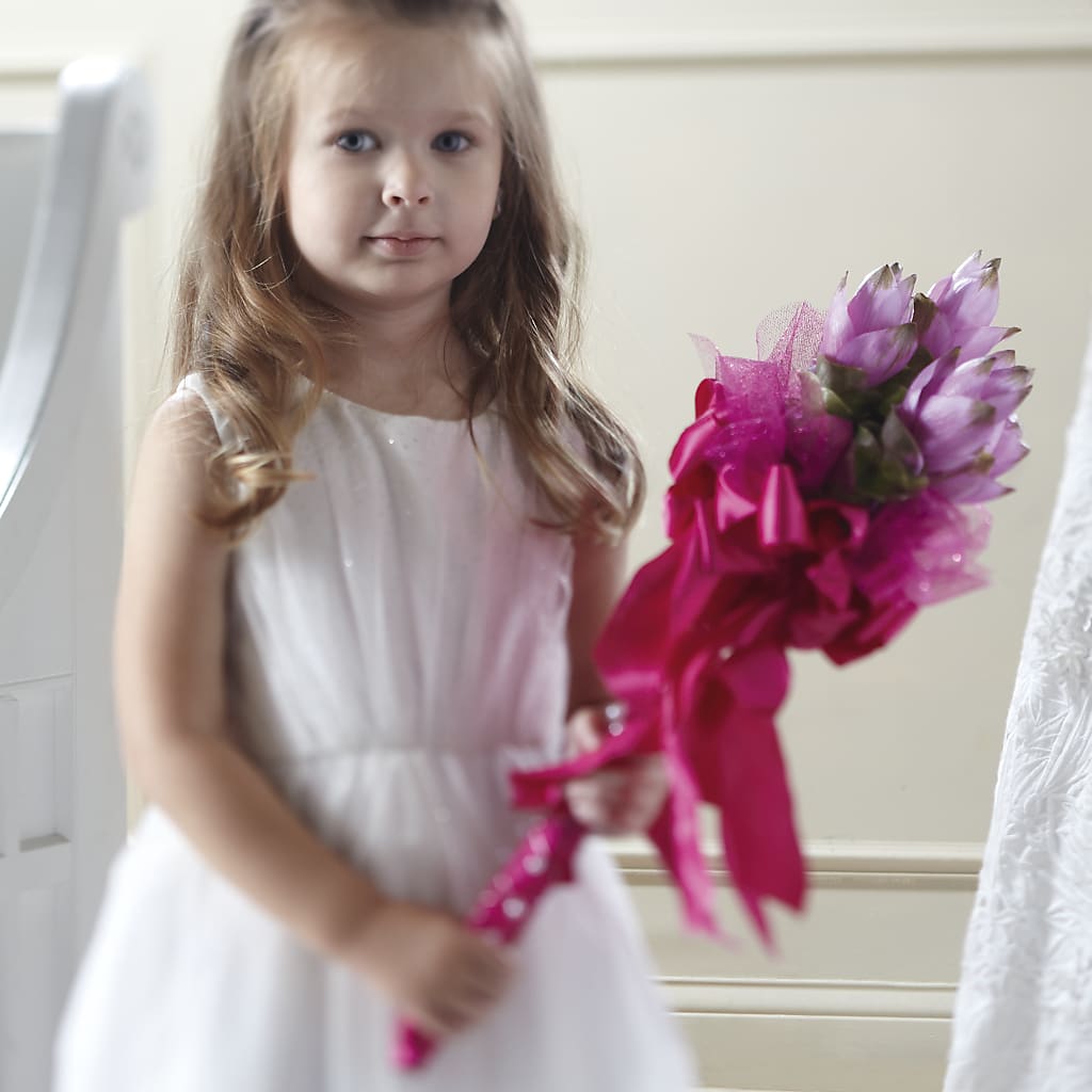 Sparkle Pink Flower Girl Bouquet – Everbloom Flowers Llc, Aurora OH