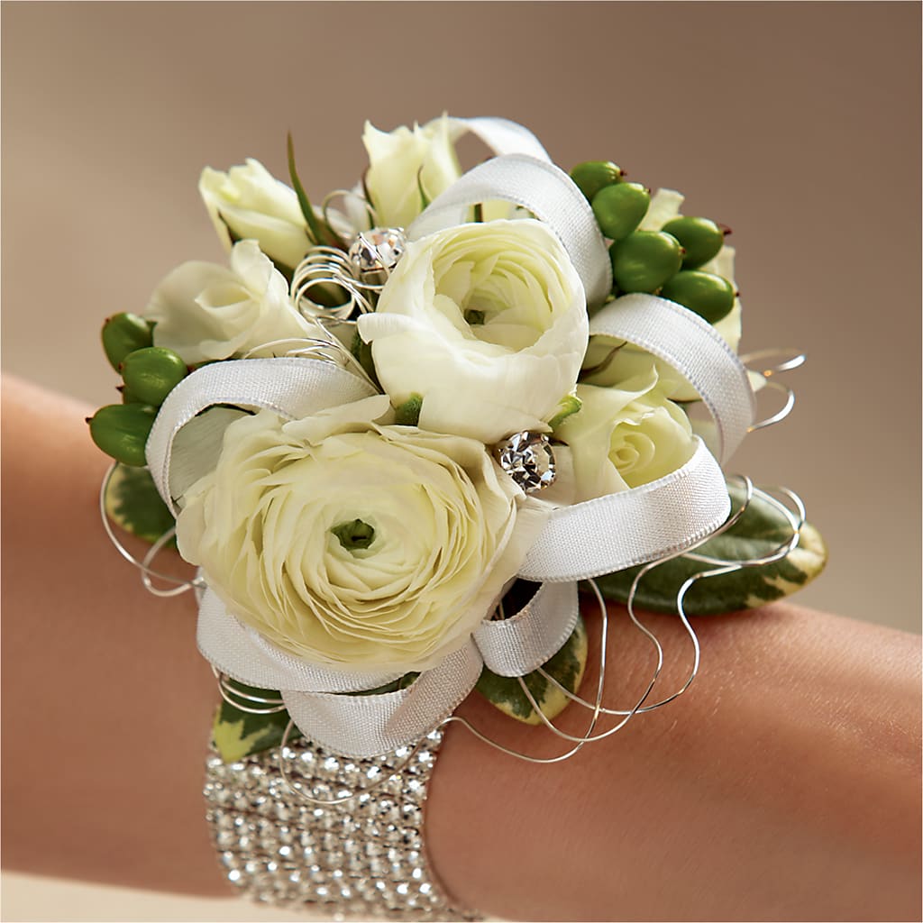 White Wedding Corsage – Everbloom Flowers Llc, Aurora OH