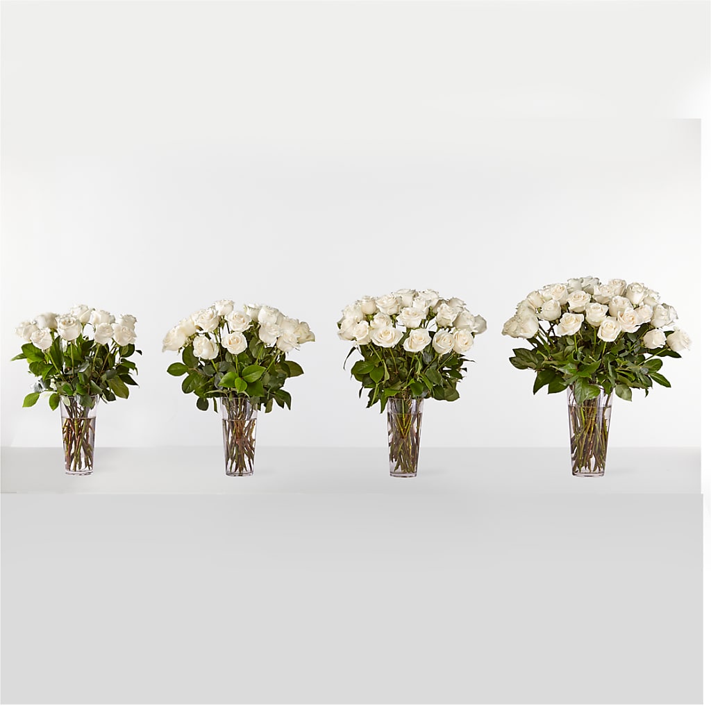 Long Stem White Rose Bouquet –  Everbloom Flowers Llc, Aurora OH