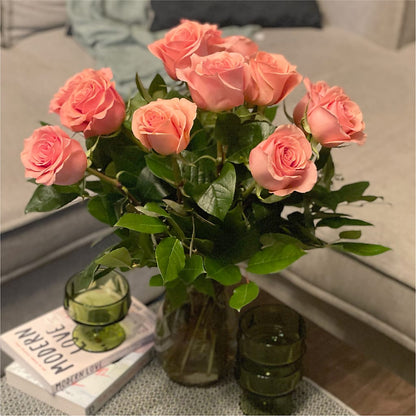 Long Stem Pink Rose Bouquet –  Everbloom Flowers Llc, Aurora OH