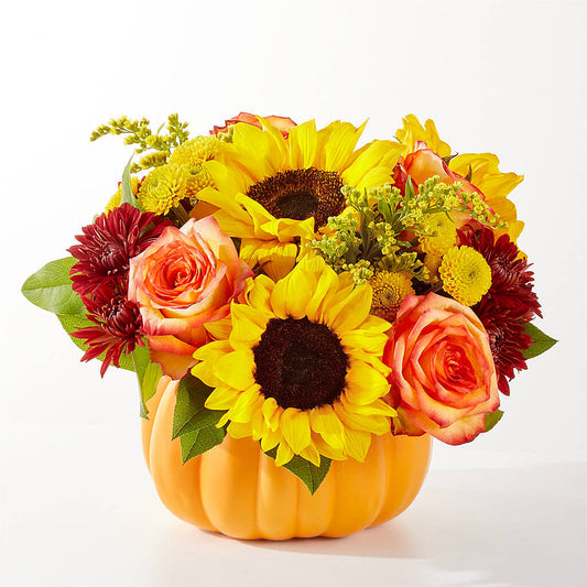 Golden Gourd Pumpkin Bouquet –  Everbloom Flowers Llc, Aurora OH