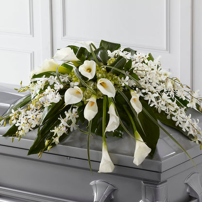 Angel Wings Casket Spray –  Everbloom Flowers Llc, Aurora OH