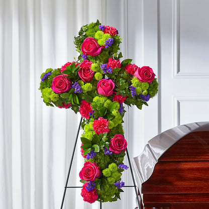 Tribute Rose Floral Cross –  Everbloom Flowers Llc, Aurora OH