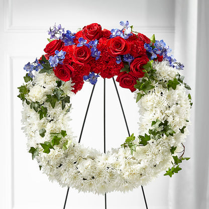Patriotic Passion Wreath –  Everbloom Flowers Llc, Aurora OH