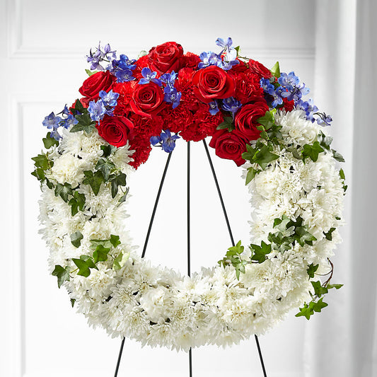 Patriotic Passion Wreath –  Everbloom Flowers Llc, Aurora OH