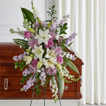 Grateful Hearts Standing Spray –  Everbloom Flowers Llc, Aurora OH