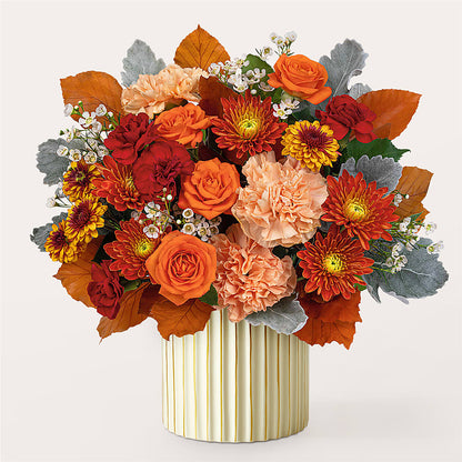 Merlot Bouquet with Ivory Vase –  Everbloom Flowers Llc, Aurora OH