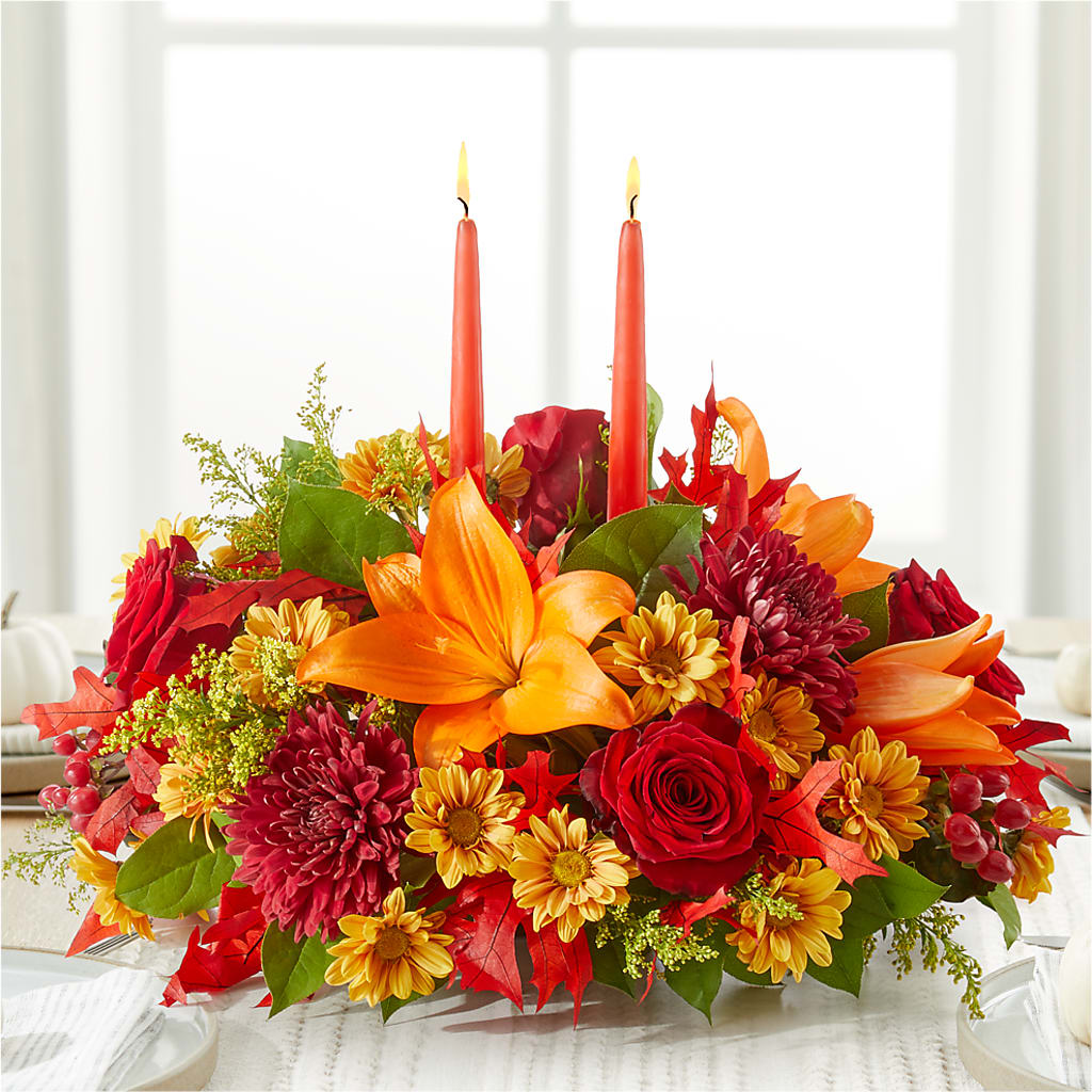 Autumn's Embrace Centerpiece –  Everbloom Flowers Llc, Aurora OH
