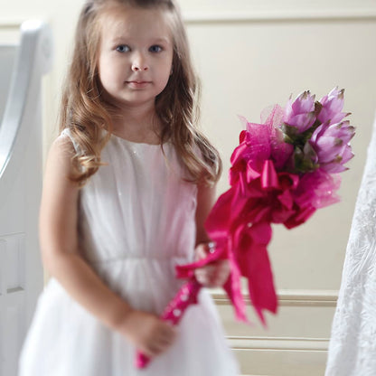 Sparkle Pink Flower Girl Bouquet –  Everbloom Flowers Llc, Aurora OH